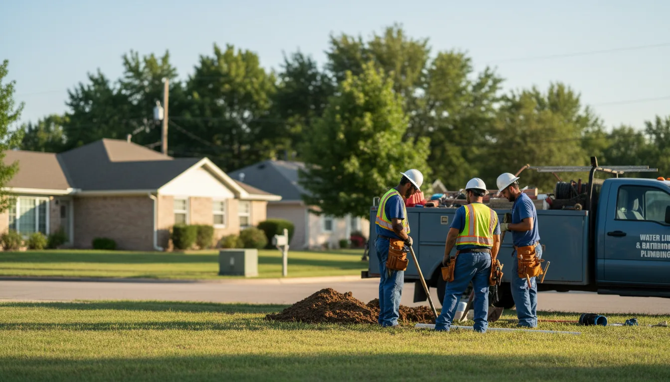 Residential water line and bathroom plumbing service in Bel Air, MD